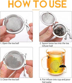 Tea Infuser 2Pack with Cat Charm -TeaSanavie Loose Leaf Tea Ball & Strainer, Premium 304 Stainless Steel Fine Mesh Tea Steeper, Cute & Functional Gift for Tea Lovers