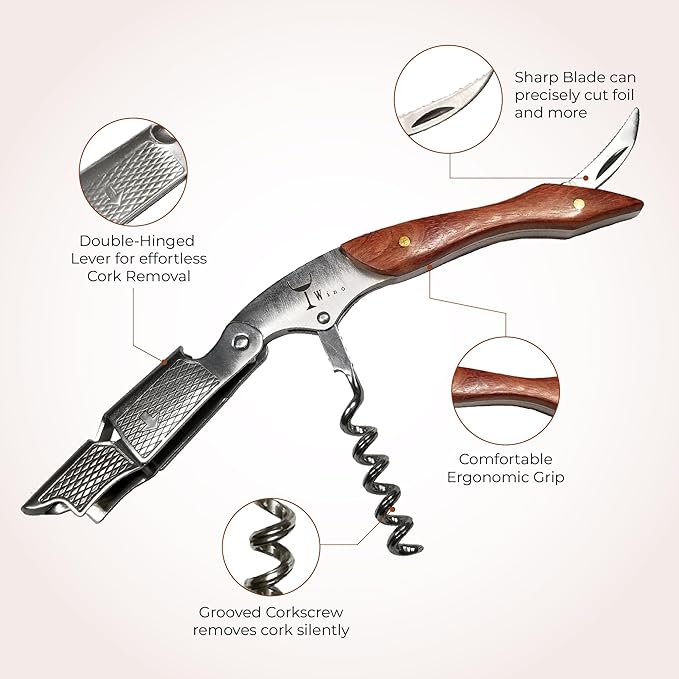 Wino Wine Key! - Professional Sommelier's Corkscrew Wine Opener