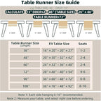 FEXIA Boho Table Runner 36 Inches Long(Without Tassel) Thanksgiving Farmhouse Home Decor Rustic Cream & Brown Macrame Table Runner for Dining Bedroom Decor(12x36 Inches)