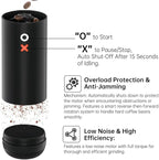 Nuttii Burr Coffee Grinder – Electric, Portable, Small, Quiet Conical Burr Coffee Bean Mill, 20 Adjustable Settings for Espresso, Pour-Over, French, Press Moka for Home Travel Use (Sunshine Yellow)