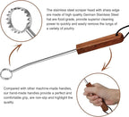 Lung Scraper of Chicken Processing Equipment, Easily Removes Poultry Lungs, Acacia Wood Handle, Chicken Butchering Equipment that Efficient Gutting Tool for Turkey, Chicken