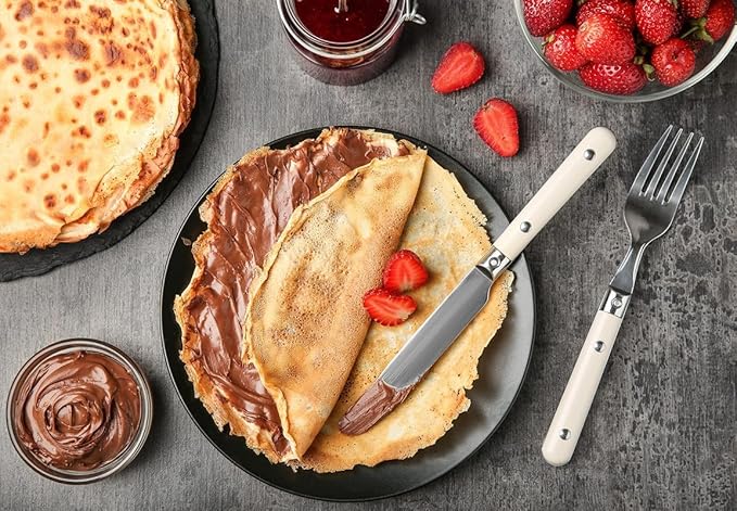 Moss & Stone Electric Crepe Maker 8 Inch, Portable Crepe Maker & Hot Plate Cooktop On/Off Switch, Nonstick Coating, Automatic Temperature Control, Easy To Use For Pancakes, Blintz, Chapati