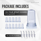 Pour Spout Covers Translucent Liquor Pourer Covers Universal Bottle Pour Dispenser Liquor Bottle Covers Liquor Bottle Covers Bottle Cover Dust for Home Kitchen Tools Supplies