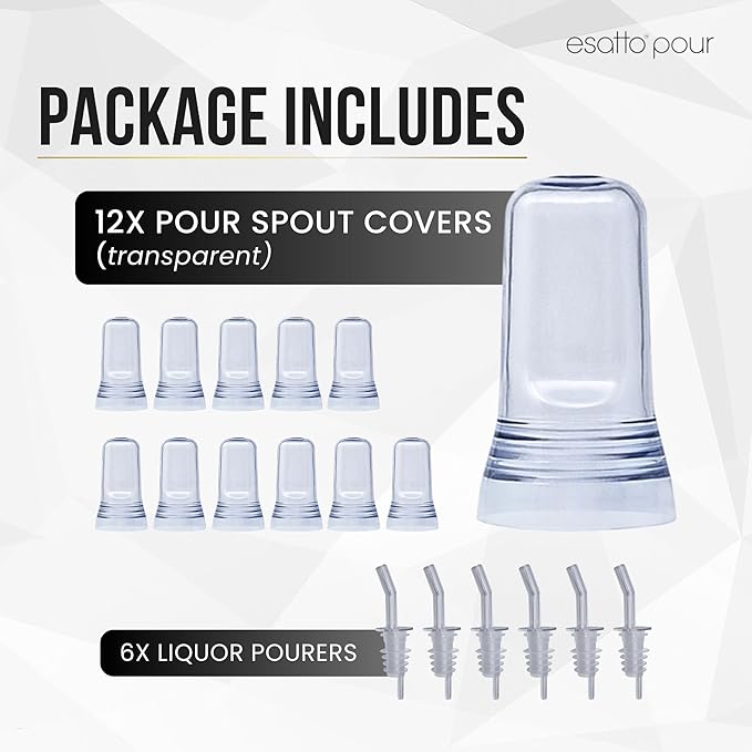 Pour Spout Covers Translucent Liquor Pourer Covers Universal Bottle Pour Dispenser Liquor Bottle Covers Liquor Bottle Covers Bottle Cover Dust for Home Kitchen Tools Supplies