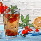 Topsky 16oz Plastic Tumblers Drinking Glasses Set of 4, Clear Acrylic Drinking Cups Wine Glasses Beverage Cups for Daily Use, Poolside, Outdoor&Indoor - Stackable, Dishwasher Safe, Easy to Clean