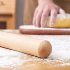 AISOSO French Rolling Pin, 17.7 Inches Wood Rolling Pins for Baking, Extra Long Classic Wooden Dough Roller for Fondant Pizza Pie Crust Cookie Pastry, Kitchen Baking Essentials, Light Yellow
