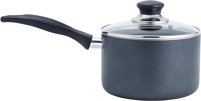 T-fal Specialty Nonstick Handy Pot with Glass Lid 3 Quart Oven Safe 350F Cookware, Pots and Pans, Dishwasher Safe Black
