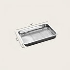 Roasting Pan Heavy Duty Stainless steel Turkey Pans for Oven,Toaster Oven Tray Pans with cooling rack,Hotel Pan, Barbeque Grill Pan,Deep Edge,Mirror treatment, Dishwasher Safe (14"x10.4"x2.8")