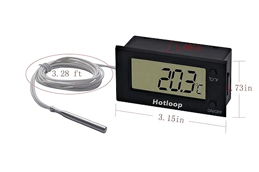 Digital Oven Thermometer Heat Resistant up to 572°F/300°C, LCD
