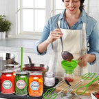 Cooking Utensils Canning Supplies Starter Kit - Beginner's Set with Canning Tools, Tongs, Jar Lifter, Funnel, Labels, Stainless Steel Water Bath Canning Pot Accessories, Pressure Canning Essentials