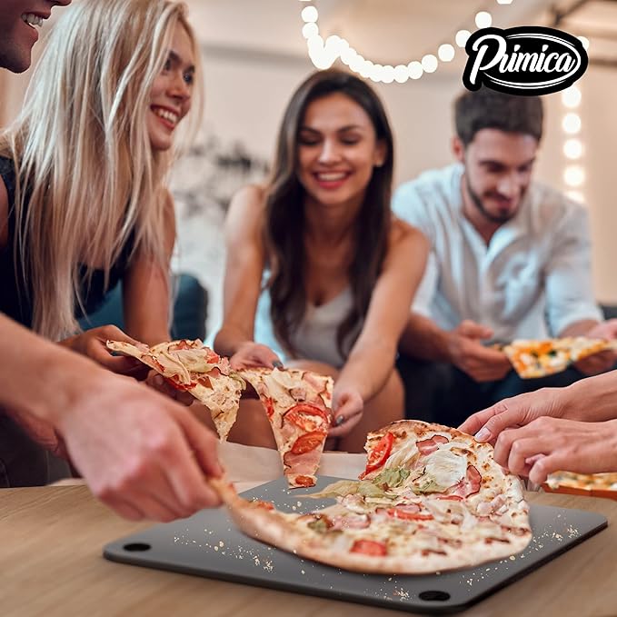 Primica Pizza Steel for Oven & Grill 13.6" x 13.6" The Ultimate Crust Game Changer, Perfect for Oven Baked Pizza with higher Conductivity, Premium Baking Alternative to Pan and Stone