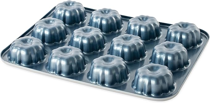 Nordic Ware Formed Mini Bundt, 12 Cavity Cupcake, Twilight Blue