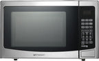 Emerson 1.2 Cu. Ft. Microwave Oven with Inverter, Timer & LED Display, 1000W, 10 Power Levels, 8 Pre-Programmed Settings, Removable Glass Turntable with Child Safe Lock, MWI1212SS, Stainless Steel