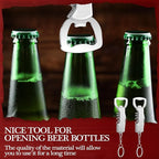 Ziliny 24 Pcs Bottle Opener Keychain Bulk Wine Bottle Beer Opener Keychain 3.27" Stainless Steel Corkscrew Waiter Corkscrew Wine Keyring Gifts for Christmas Bar Party Wedding Home (Silver)
