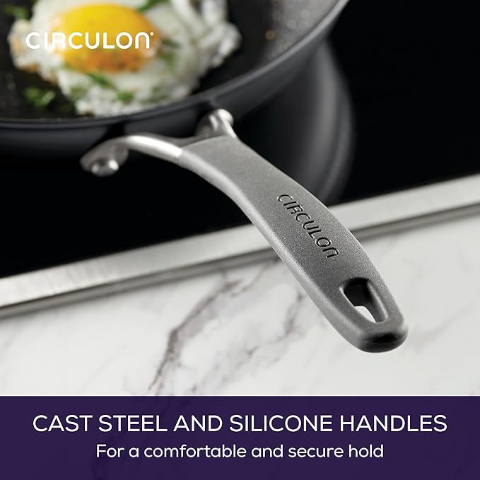 Circulon A1 Series with ScratchDefense Technology Nonstick Induction Frying Pan/Skillet, 12 Inch, Graphite