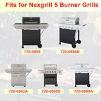 Full-Size Griddle Inserts for Nexgrill Home Depot Replacement Parts 5 Burner 720-0888S 720-0888A 720-0888N, Flat Top Griddle for Nexgrill 4 Burner 720-0830H 720-0830X 720-0830 Gas Grill, Carbon Steel
