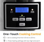 Sunvivi 6 Quart Programmable Slow Cooker with 2 in 1 Silicone Liners, Multi-Cooker Food Warmer with Digital Timer, Adjustable Tempature Control, Dishwasher Safe Parts, Silver