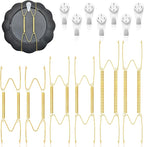 6 Pieces Plate Hangers for the Wall – Vertical Plate Hangers, Adjustable Sizes (6", 8", 10"), Invisible Design, Plate Wall Hangers for Display, Plate Holders for Displaying, Picture Hanging Kit