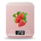 Food Scale, 11lb Kitchen Scale with 6 Units Tare Function & LCD Display, 0.05oz/1g Stainless Steel Digital Food Scale Grams and Ounces for Baking, Cooking, Dieting and Meal Prep (Pink)