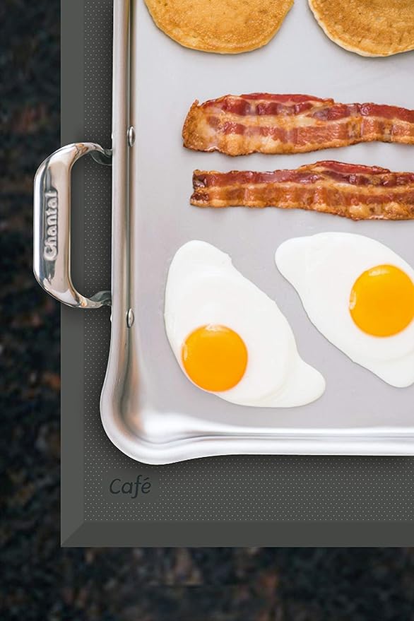 Chantal Stainless Steel Griddle, 19" x 9.5" (Brushed Stainless Steel)