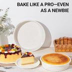 SJ 10 Inch Silicone Round Cake Pan with Metal Reinforced Frame 1Pack, Nonstick Silicone Cake Mold for Baking Suitable for Making Layers, Cheese & Chocolate Cakes