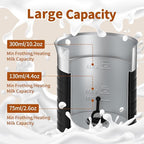 4 In 1 Electric Milk Frother Steamer - Hot and Cold Coffee Foam Froth Maker 350ml/12oz, Automatic Milk Warmer Foamer for Latte, Cappuccinos, Macchiato, Chocolate