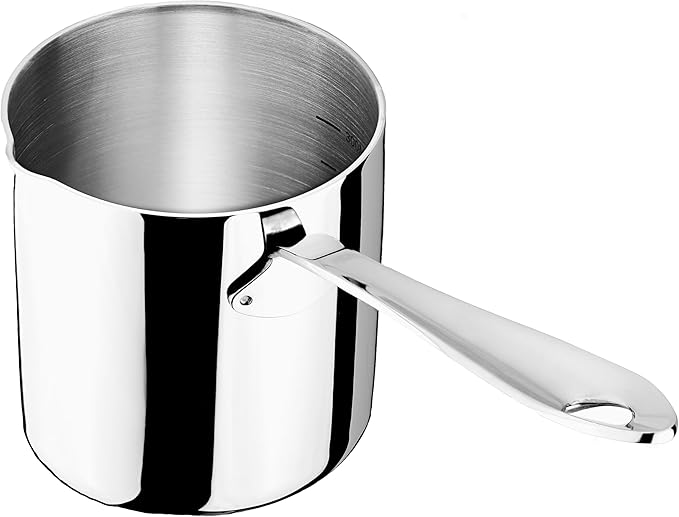 Butter Warmer Turkish Coffee Pot Milk Warmer Pot 18/10 Stainless Steel Mini Saucepan 10oz/300ml