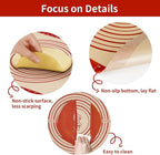 Non Stick Silicone Pastry Mat, Dough Mat for Rolling, Food-grade Reusable Baking Mat Fondant Mat Nonslip Kitchen Mat for Counter Oven Mat for Making Cookies Macarons Bread Pizza