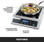 Waring Commercial Heavy-Duty Commercial Induction Range, 120V, 1800W