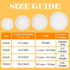 Vinino 6 Inch Silicone Round Cake Pan with Metal Reinforced Frame Set of 2, Nonstick Silicone Springform Pan for Baking Suitable for Making Layers, Cheese & Chocolate Cakes