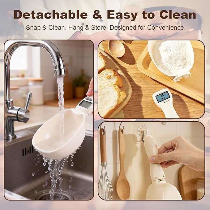 Handheld Electronic Measuring Spoon, Digital Measuring Spoon with Unit Conversion Function 800g/0.1g High Precision, LED Display, 2026 New Food Scale Scoop for Weighing Baking Cooking