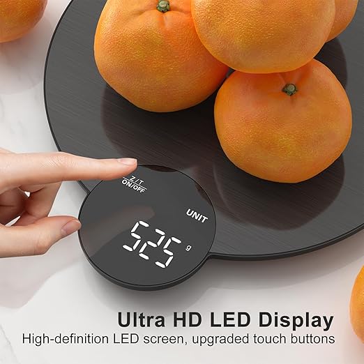 Ultrean 1g/0.1oz Precision Food Scale, HD LED Display Digital Kitchen Scale, Stainless Steel, 11lb Capacity for Cooking Baking (Batteries Included)