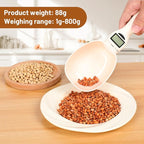Digital Measuring Spoon Scale, Food Measuring Scoop Scale, Food Weight Scale Grams and Ounces, Polygons Measuring Spoon, ABS Kitchen Weight Scale for Food with LCD Screen, High Precision