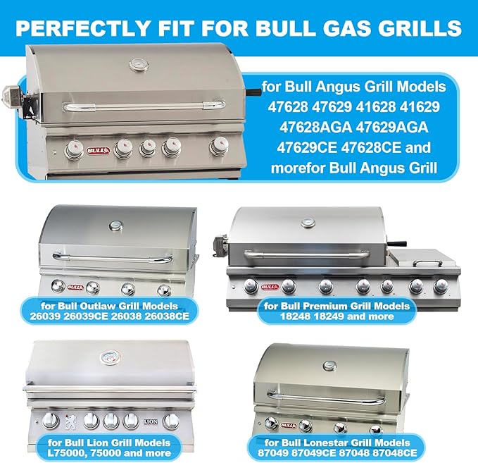 16517 Half Size Griddle Insert for Bull 30" 4 Burner Grill Angus 47628 47629 Outlaw 26038 26039,Bull Premium Grill 18248 18249,Non-stick Carbon Steel Flat Top Cooking Plate Replacement for Bull 65073