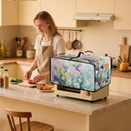 Watercolor Hummingbirds Daisy Print Toaster Oven Dust Cover, Heavy Duty Heat-resistant Microwave Oven Cover, Anti Fingerprint Air Fryer Covers (Small-14.5 * 18.46 * 9 inches)