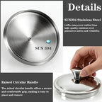 3.9Inch Universal Drink Covers, Stainless Steel Cover for Drinks, Coffee Mug Lid, Metal Travel Tumblers Mug Lid Replacement