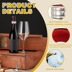 PATIKIL 4 Pcs Wine Bottle Collars, Stainless Steel & Velvet Felt Bottle Drip Ring Anti-overflow Wine Drip Catcher Accessories for Kitchen Bar Party Beverage, Black/Red (Ordinary&Flannel)