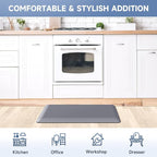 4/5 Inch Thick Kitchen Mats for Floor, StepRite Kitchen Rug for Standing Desk, Non-Slip, Thicker, Stain & Water Resistant, Comfort Anti Fatigue Floor Mat for Home, Kitchen, Office - Grey,70 * 24''