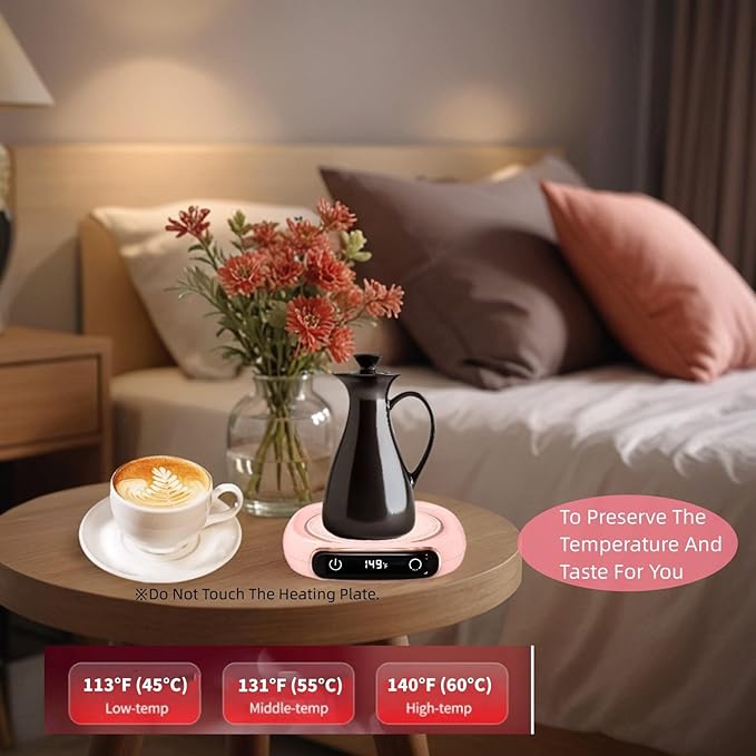 Coffee Mug Warmer for Desk,Multi-Purpose Cup Warmer for All Bottles&Cups,Fast Heating Mug Warmer for Tea &Coffee with 3 Temp Settings,Portable Bottle Warmer for Breastmilk,8 Hours Auto Shut Off,Green