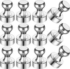 LOVIMAG Fridge Magnets 12Pcs Refrigerator Whiteboard Small Strong Magnet Classroom Kitchen Accessories Decorative Locker Set Decor Must Haves Office Calendar Refrigerador Magnetic Cute Crafts Silver