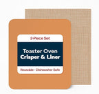 Cooks Innovations Toaster Oven Non Stick Liner & Crisper Set - Get Crispy Food Every Time - Easy Clean Up - Premium Crisping Sheet with Nonstick Oven Liner for Toaster Oven (9 x 11)