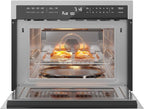 KoolMore 24 Inch Built-in Convection Oven and Microwave Combination with Broil, Soft Close Door, 1000 Watt Power, Stainless Steel Finish, Touch Control LCD Display (KM-CWO24-SS)