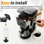 Coffee Machine Brew Basket Bottom Spring Loaded Stopper Kits Replacement Brew Baske for Cuisinart DCC-1200 DCC-1200BCH DCC-1200BW Coffee Maker Brew Basket Parts
