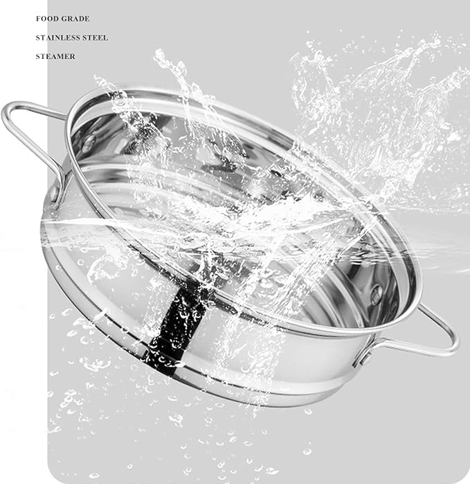 BinaryABC Stainless Steel Dumpling Steamer Basket for Pot,20cm Steamer Insert for Food Veggie Rice Noodle Roll (7.87INCH)