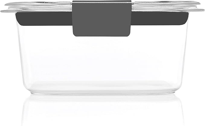 Rubbermaid Brilliance Food Storage Containers, Set of 5 (10 Pieces), BPA-Free, Leak-Proof, Clear