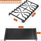 Stove Top Griddle for GE Gas Stove Replacement WB31X24738 Grill Stovetop Cast Iron Pan WB31X27151 Grates General Electric Rang Parts Burner Center Griddles Cooktop WB31X24998
