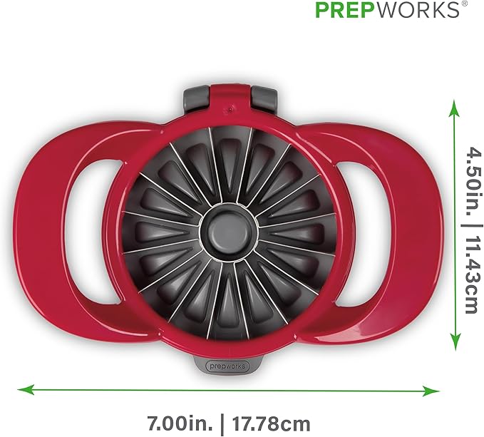PrepWorks Dishwasher Safe Apple Slicer and Corer – 16-Slice Thin Apple Cutter with Safety Cover