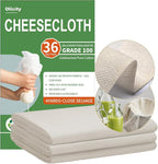 Olicity Cheese Cloths, Grade 100, 36 Sq Feet, Reusable Cheese Cloth with Closed Edges Fabric Fine Mesh Cloth, Unbleached Cotton Muslin Cheesecloth for Straining,Bread,Tea,Crafts,Free Cutting - 4 Yards