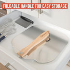 Chef Pomodoro Pizza Peel 16 inch, Pizza Spatula with Foldabe Wood Handle for Easy Storage, Pizza Accessory for Homemade Pizza