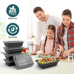 WGCC Meal Prep Containers - 50Pack 28OZ Food Containers With Lids, Disposable To Go, Stackable, Leakproof & Food Safe, Microwave, Freezer, Dishwasher Safe